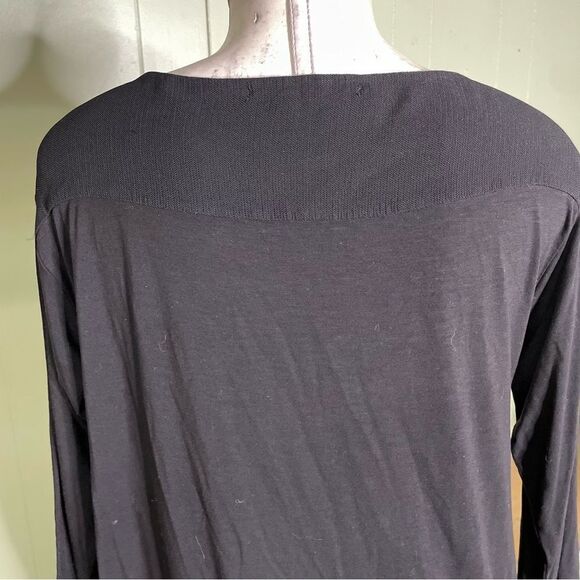 Transit Par-Such Black Long Sleeve Midi Dress Lagenlook Medium Made in‎ Italy - Picture 5 of 11